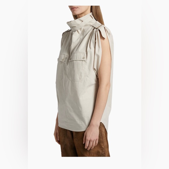 Isabel Marant Sleeveless Blouse in Cream - Picture 5 of 9
